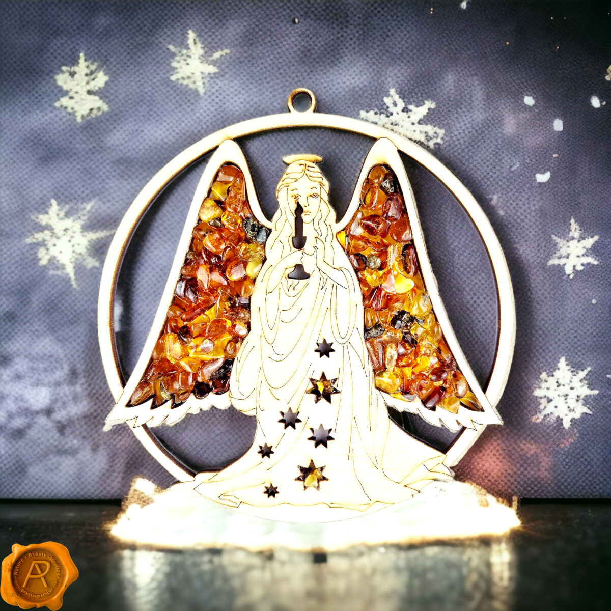 Magnetic Amber Angel Ornament - Image 3