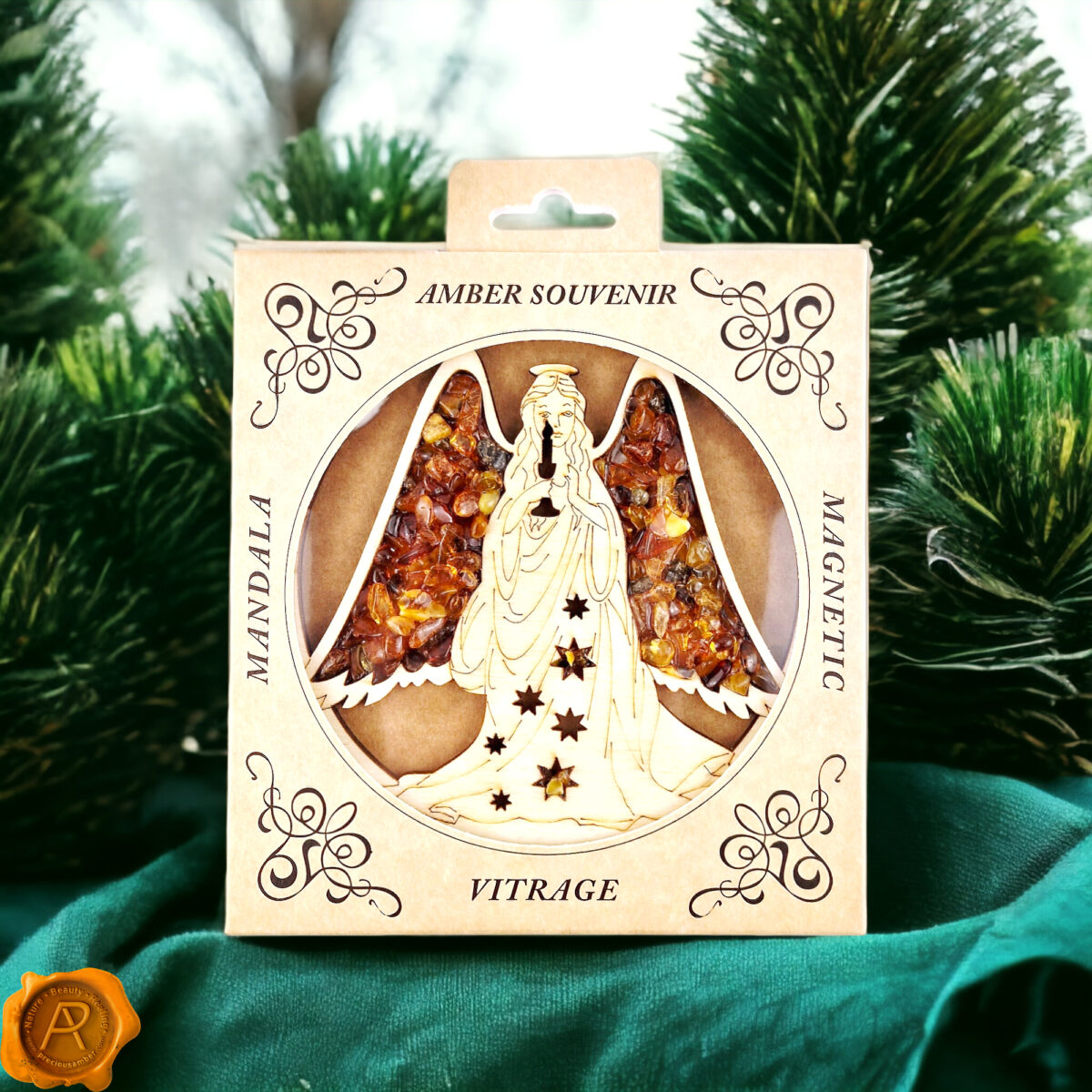 Magnetic Amber Angel Ornament - Image 2