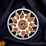 Magnetic Flaming Amber Sun Ornament