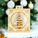 Magnetic Amber Christmas Tree Ornament - Image 3