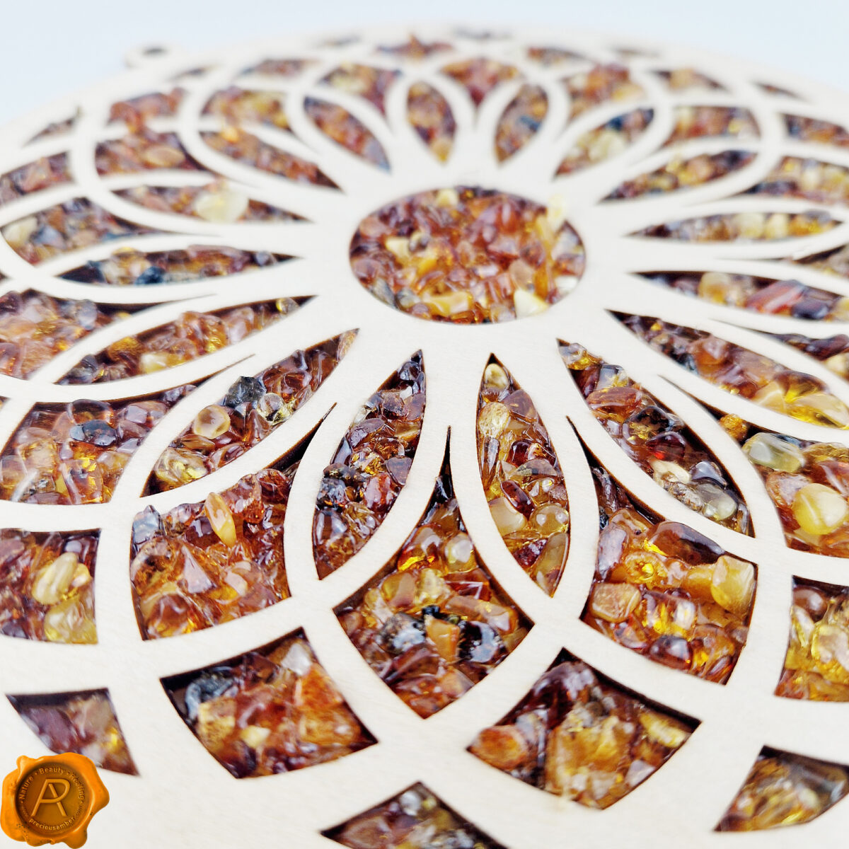 Amber Dreamcatcher with Feathers - Image 3