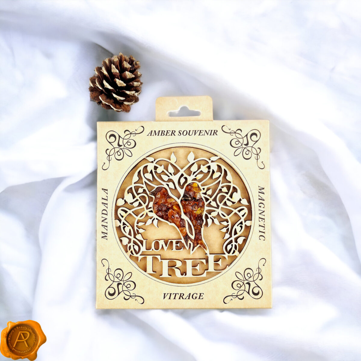 Magnetic Amber Love Tree Ornament - Image 4