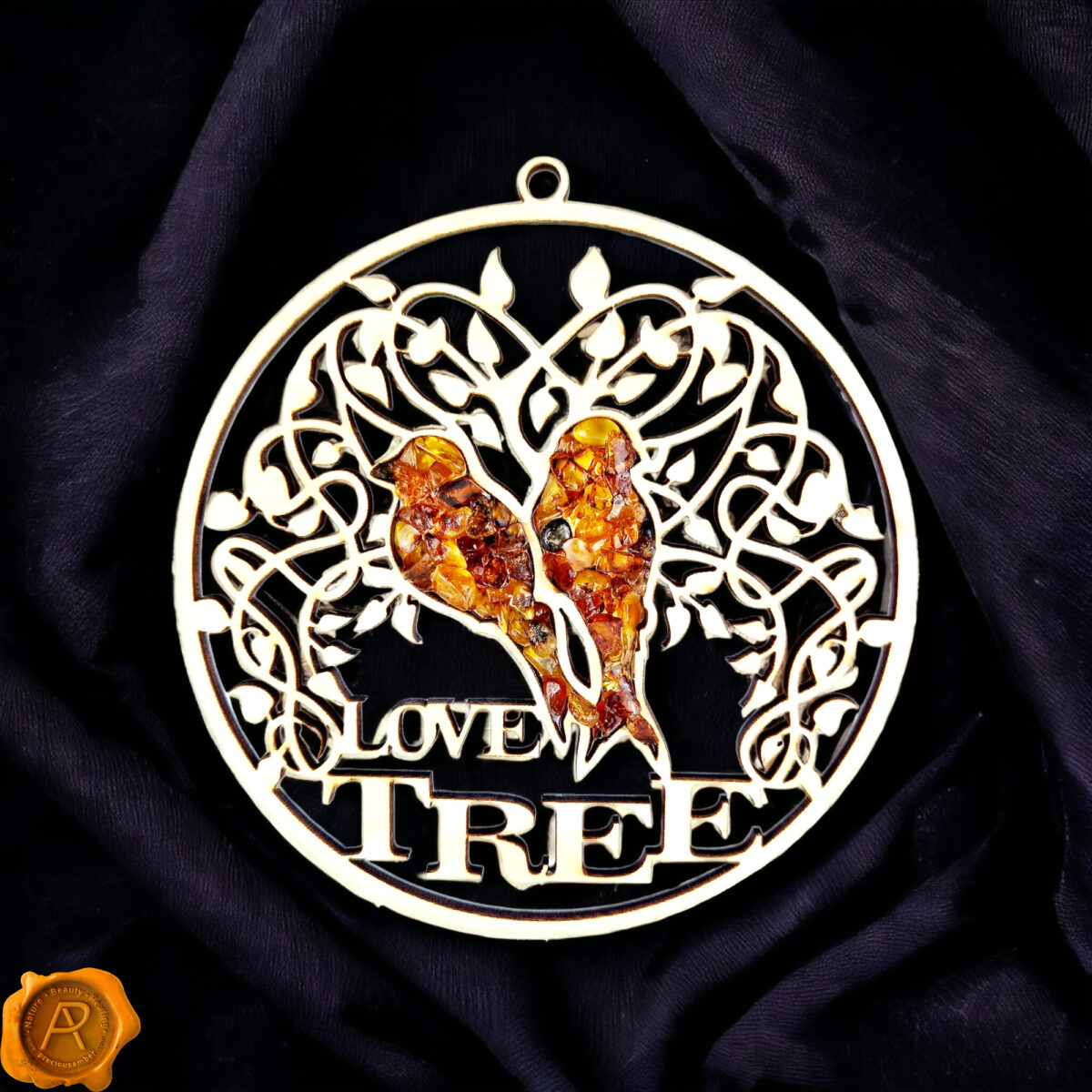 Magnetic Amber Love Tree Ornament - Image 1
