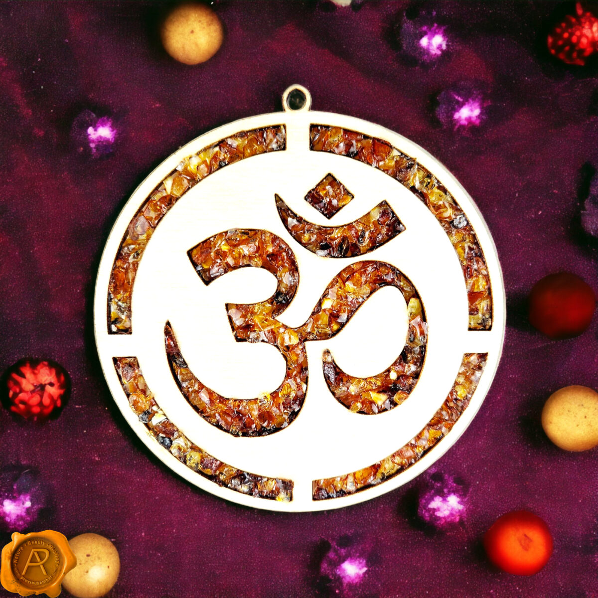 Magnetic Amber Ohm Ornament - Image 2