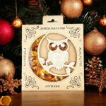 Magnetic Amber Owl On The Moon Ornament - Image 3