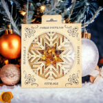Magnetic Amber Snowflake Ornament - Image 2