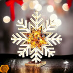Magnetic Amber Snowflake Ornament - Image 3