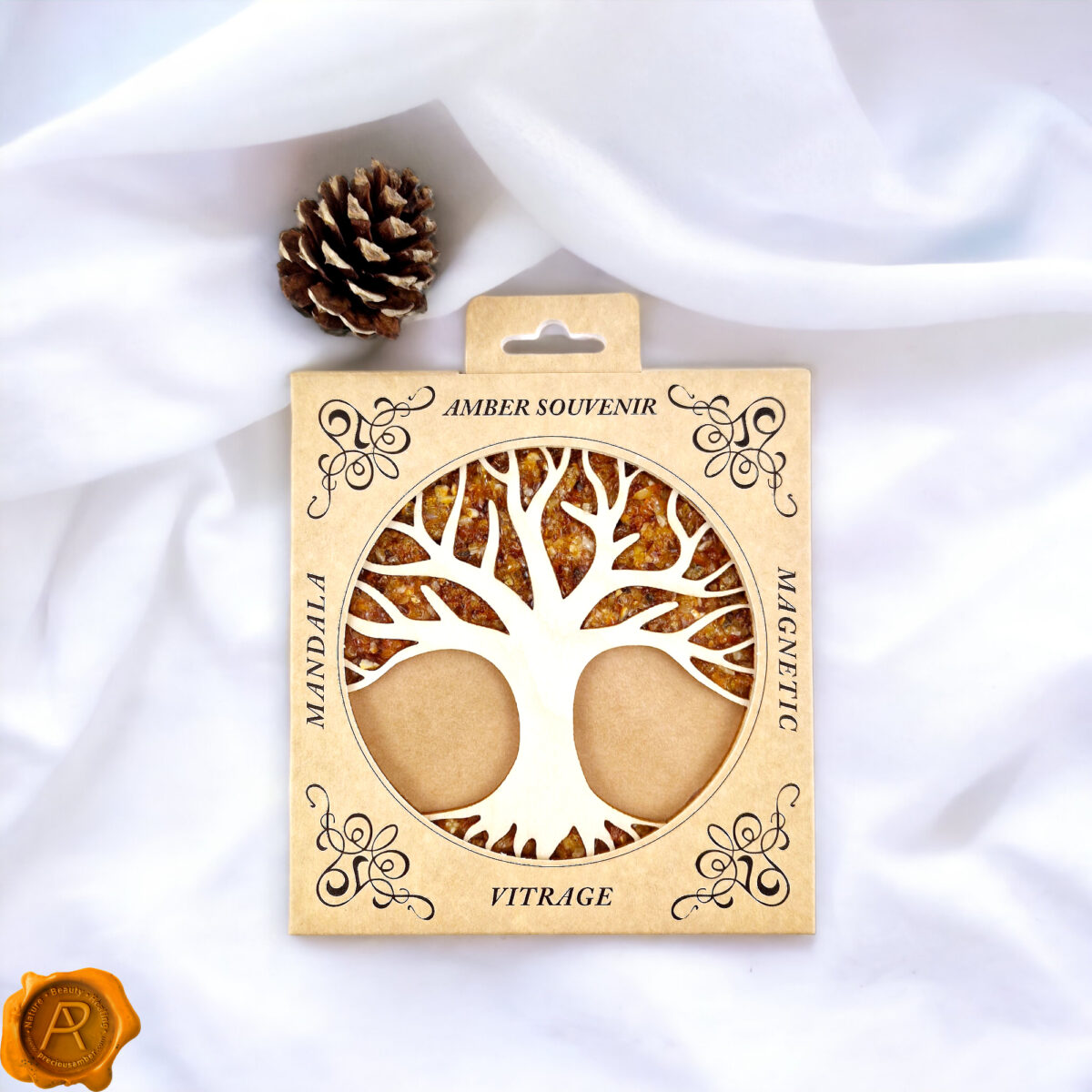 Magnetic Amber Tree of Life Ornament - Image 4
