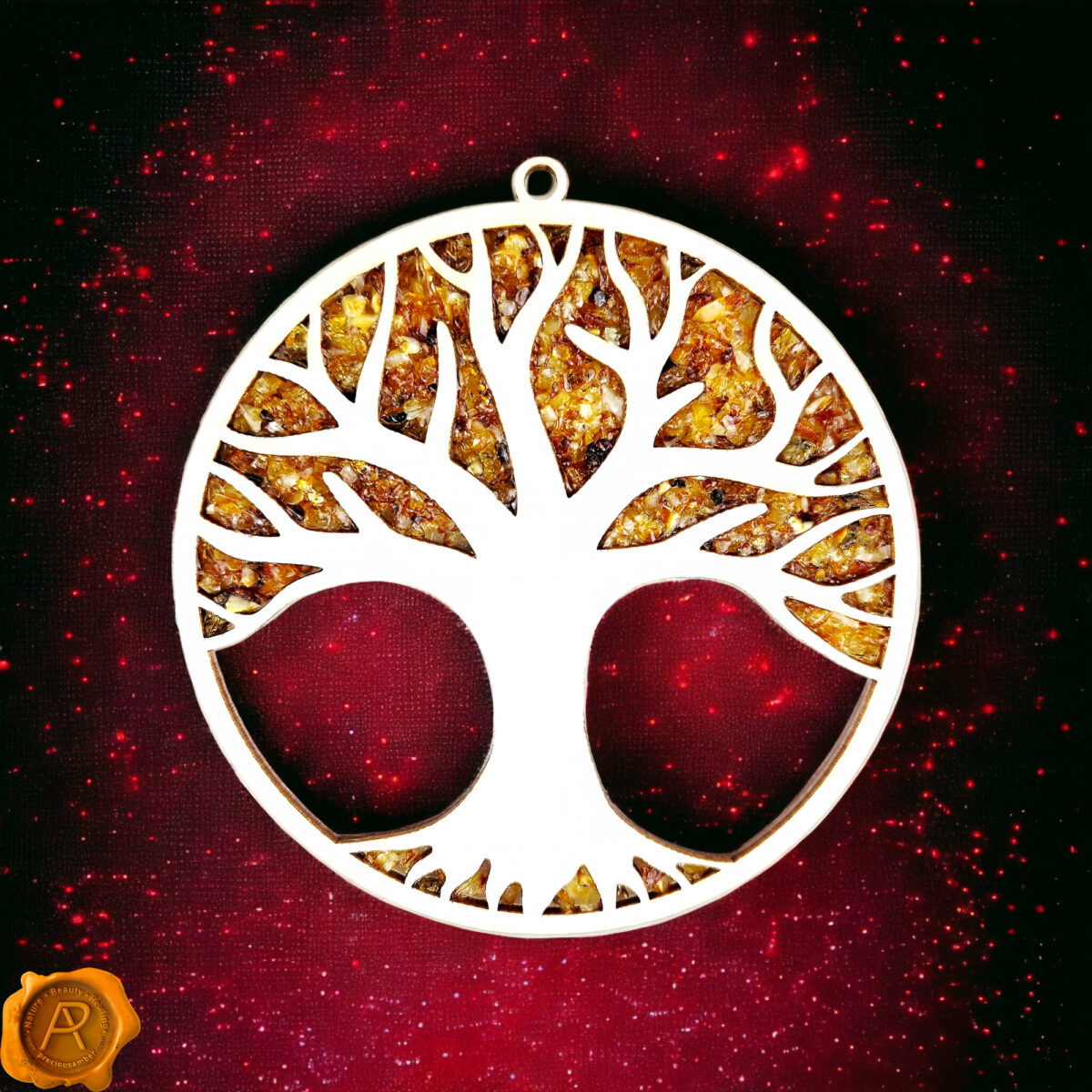 Magnetic Amber Tree of Life Ornament - Image 3