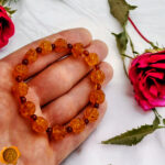 Carved Rose Honey Amber Bracelet - Image 4