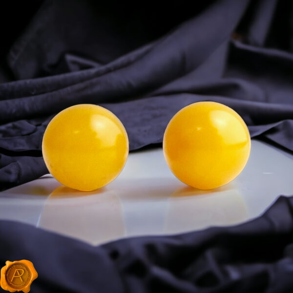 Beeswax Amber Stud Earrings