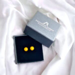 Beeswax Amber Stud Earrings - Image 4