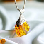 Unique Amber Sea Shell Pendant - Image 2