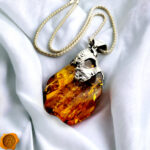 Unique Amber Sea Shell Pendant - Image 6
