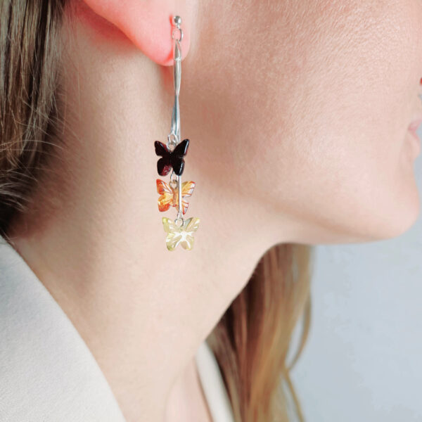 Butterfly-Earring-Swing-Sterling-Silver-Baltic-Amber-Gemstone-Long-Teardrop-Drop-Dangle-Earrings-Jewelry-Gift-for-Women-UK-Ireland