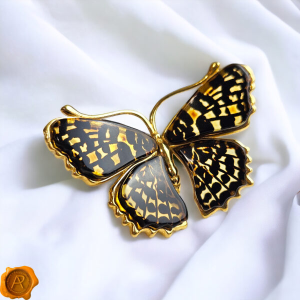 Adjustable Large Leopard Butterfly Ring