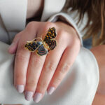 Adjustable Large Leopard Butterfly Ring - Image 2