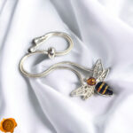 Amber Bee Silver Tie Bracelet - Image 4