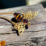 Amber Bee Gold Tie Bracelet - Image 3
