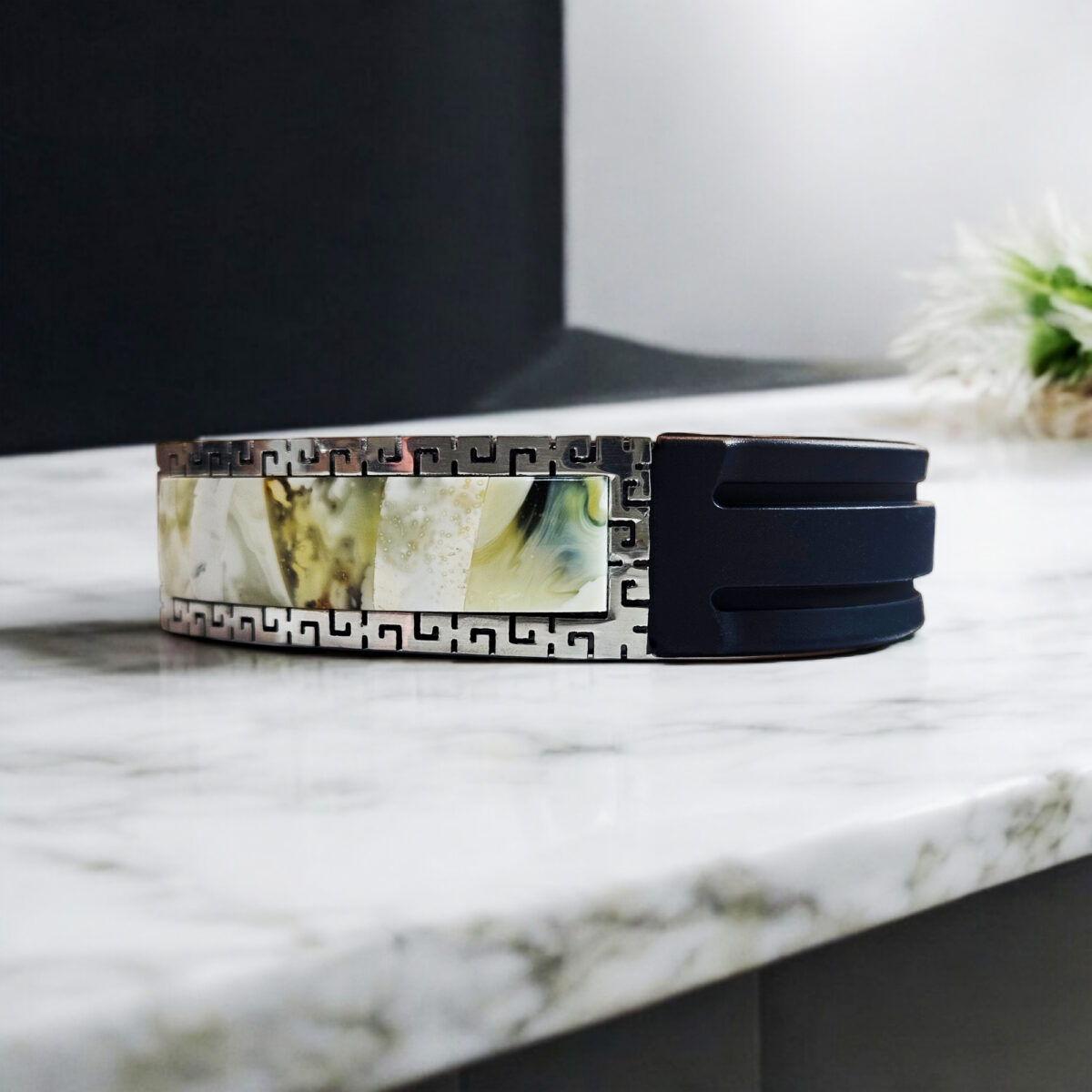 Adjustable Marble Amber Bracelet "Fortune" - Image 3