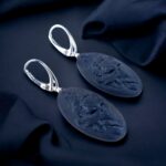 Carved Cherry Amber Earrings "Venice" - Image 5