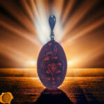 Carved Cherry Amber Pendant "Venice" - Image 5