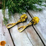 Luxurious Green Amber Gold Earrings - Image 4