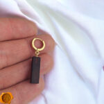 Cherry Amber Gold Geometric Earrings - Image 5
