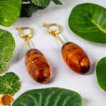 Luxurious Amber Gold Earrings - Image 6