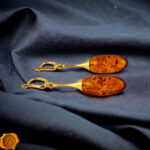 Luxurious Amber Gold Earrings