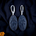 Carved Cherry Amber Earrings "Venice" - Image 7