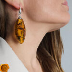 Luxurious Earthy Amber Earrings - Image 2