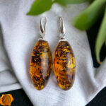 Luxurious Earthy Amber Earrings - Image 3