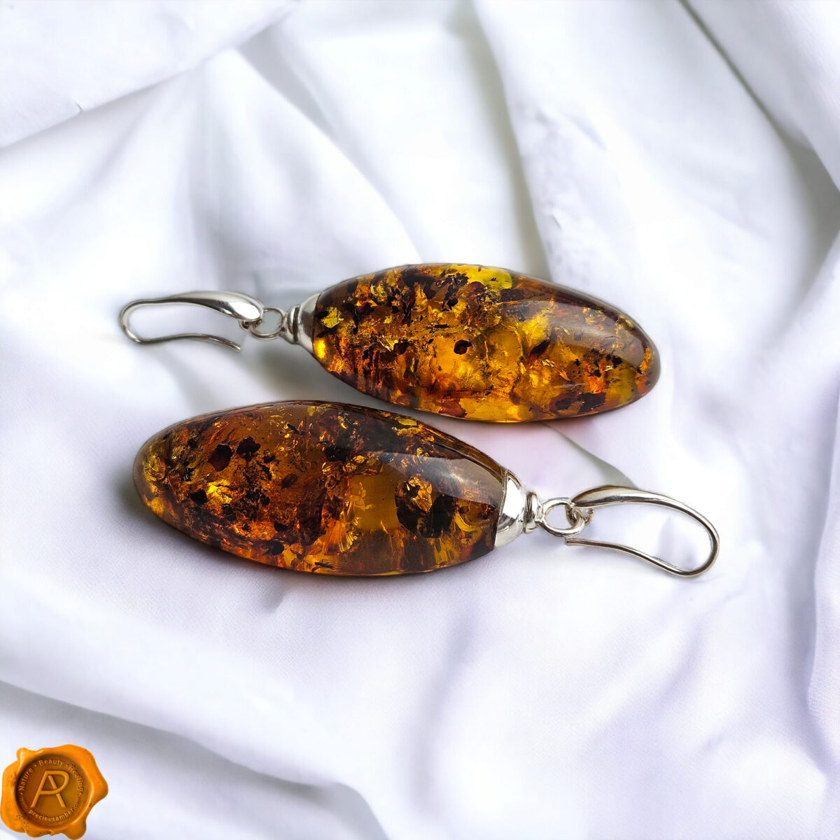 Luxurious Earthy Amber Earrings - Image 5