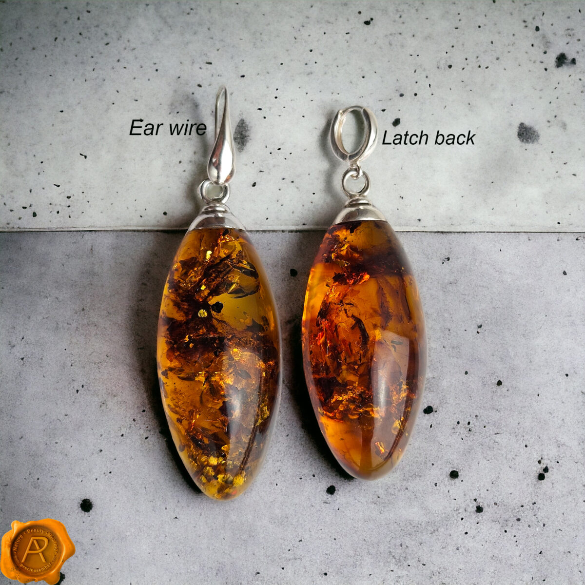 Luxurious Earthy Amber Earrings - Image 6