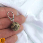 Rare Marble Amber Sphere Earrings 16mm - Image 5