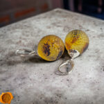 Celestial Amber Sphere Earrings - Image 3