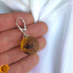 Celestial Amber Sphere Earrings - Image 4