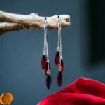 Cherry Amber Swing Earrings