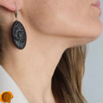 Carved Cherry Amber Earrings "Venice" - Image 3
