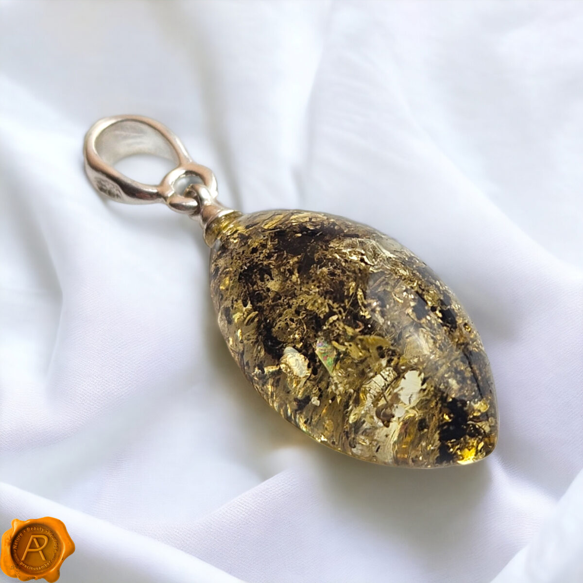 Green Amber Almond Teardrop - Image 3
