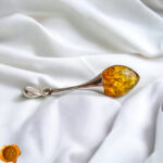 Amber Silver Drop Pendant - Image 5