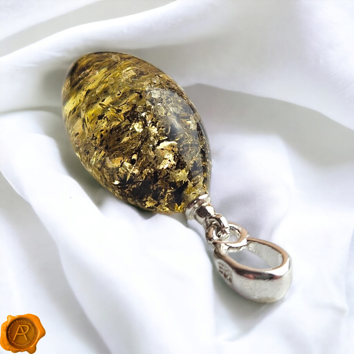 Green Amber Almond Teardrop - Image 4