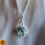 Dainty Green Amber Drop Pendant