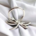 Adjustable Carved Amber Dragonfly Ring - Image 3