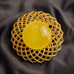 Abstract Butterscotch Amber Gold Pendant - Image 3