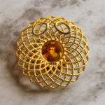 Abstract Honey Amber Gold Pendant - Image 5