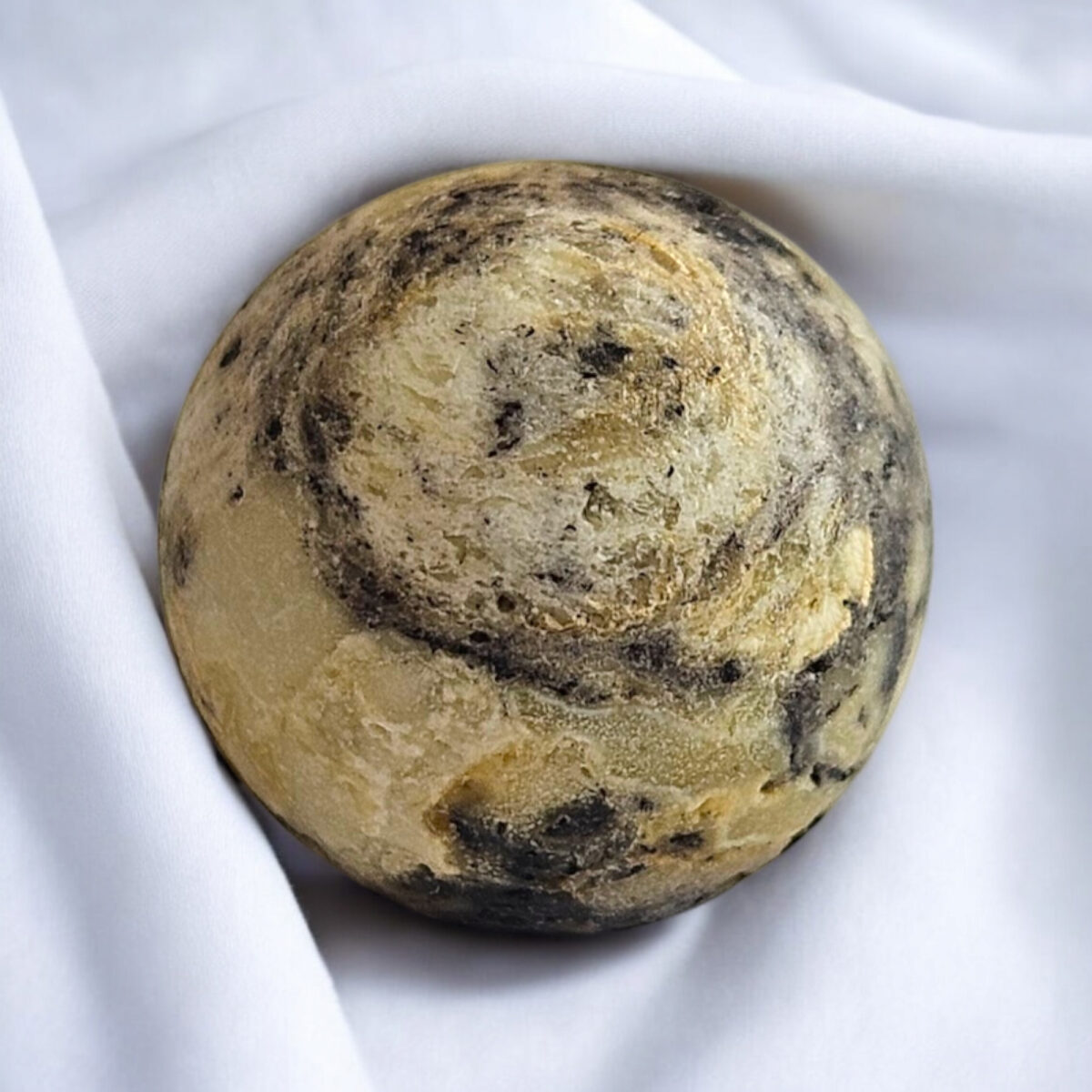 Dainty Marble Amber Sphere Pendant - Image 4