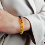 Multicolour Dainty Amber Olive Bracelet - Image 2