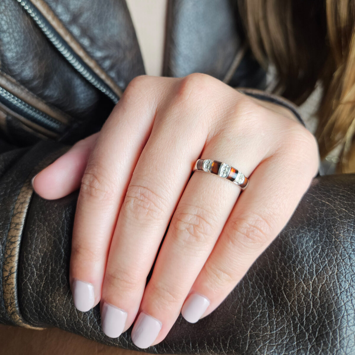 Sterling Silver Baltic Amber Black Gemstone Ring Women, Natural Real Honey Amber Dainty Stone Crystal Ring, Small Silver Rings Gift